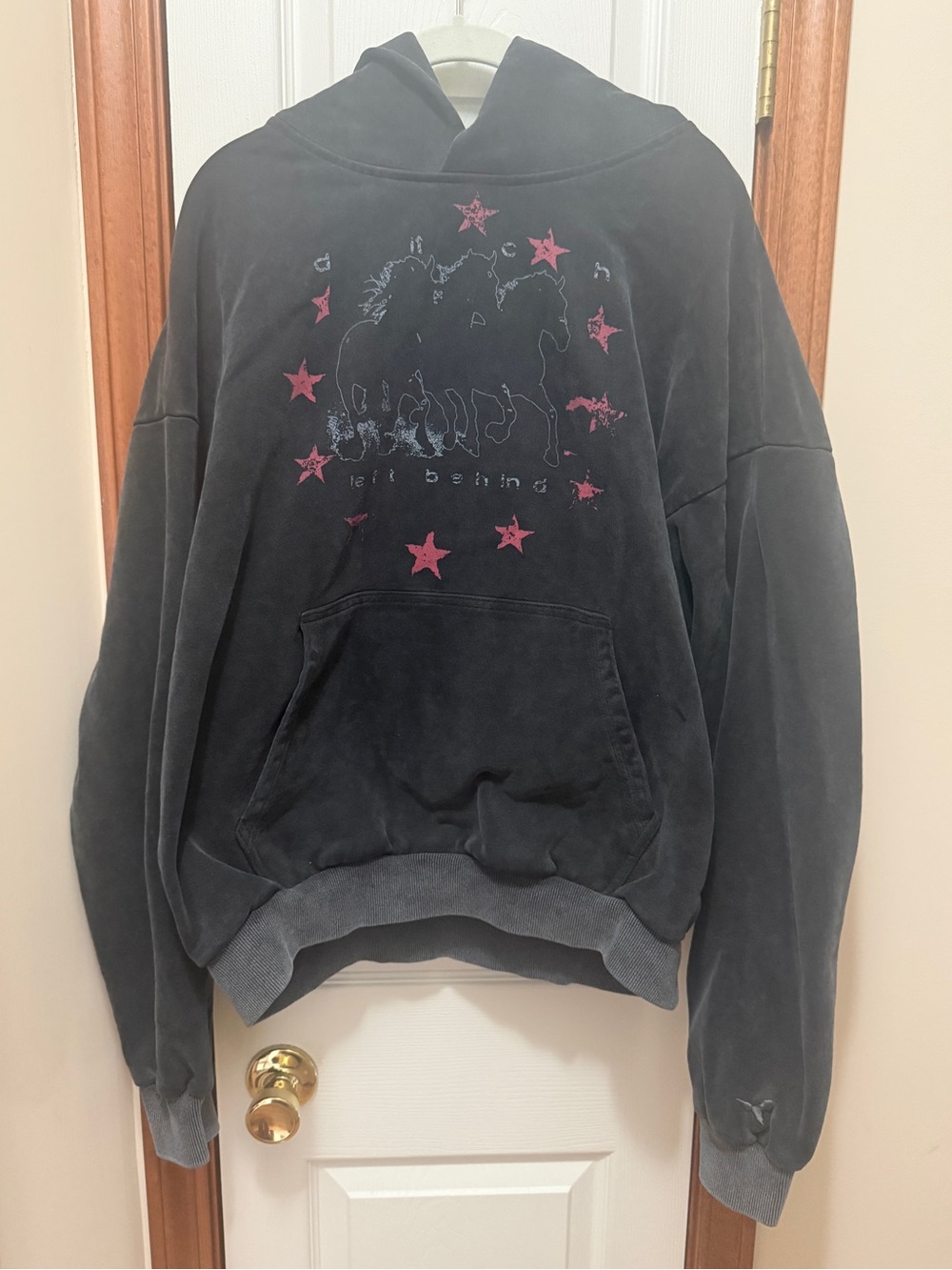Ditch pony pullover hoodie charcoal size medium